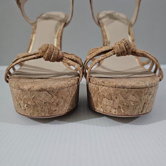 NEW Paige Candice Platform Womens Size 10 Cork Sandal Strappy Block High Heel - Picture 6 of 13